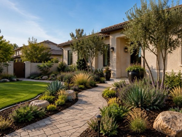 landscape design and installation project in a Burbank California yard